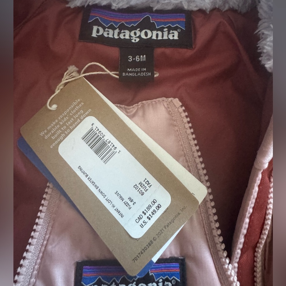 NWT Patagonia Infant Puffer Bunting - Metallic Pink - Picture 7 of 8